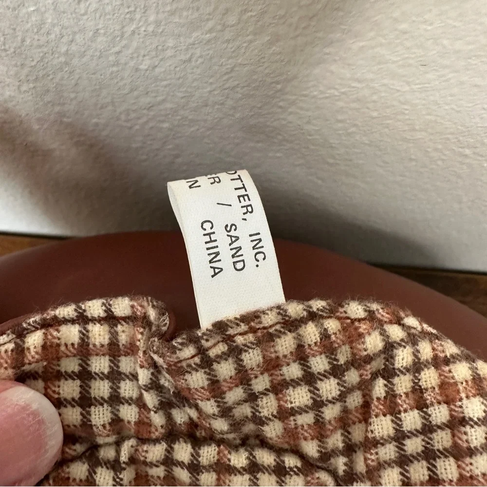 Vintage NFL Armchair Caddy Remote Control Holder Football Cup Holder Brown Plaid